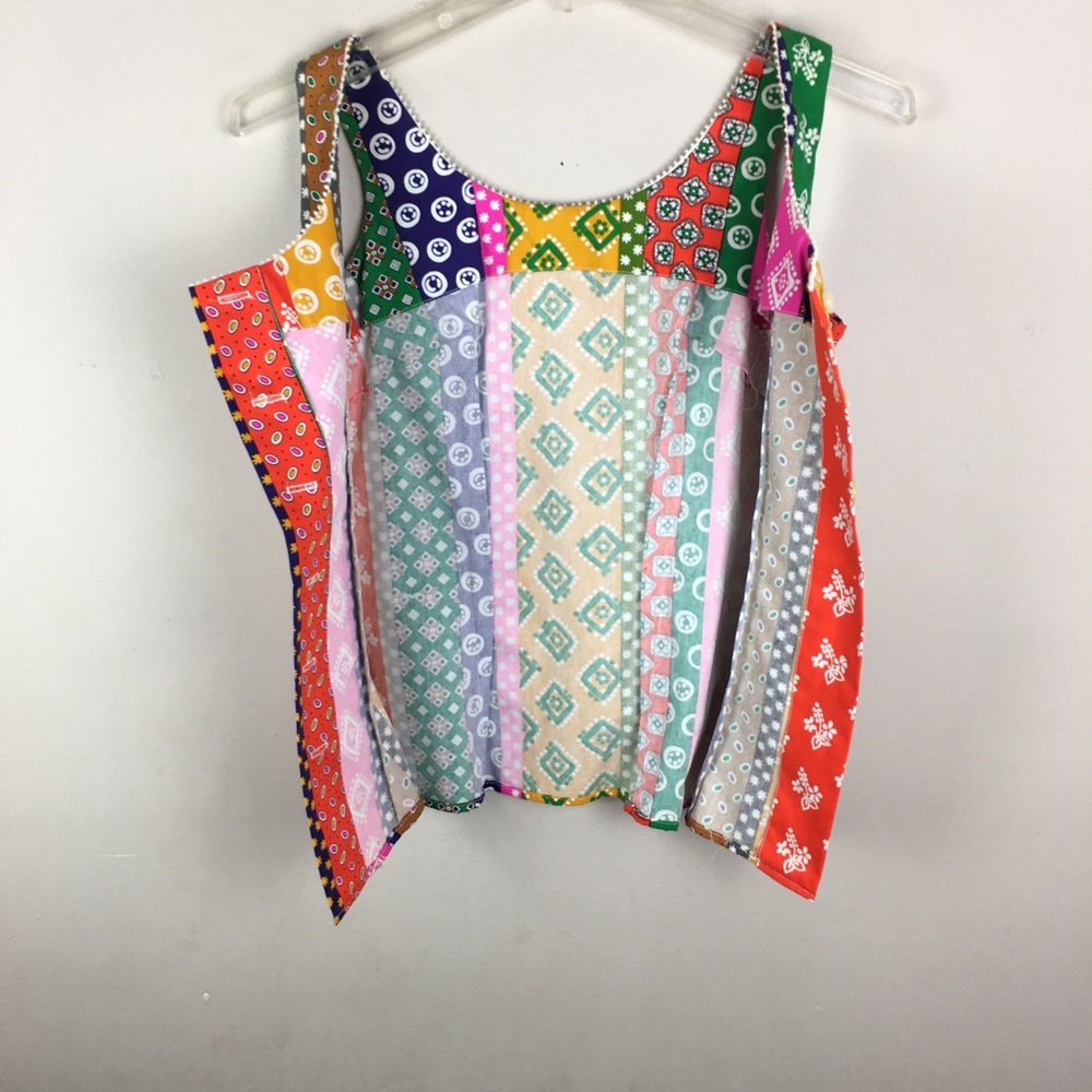 Vintage 60s hippie patchwork matching pant outfit - Picture 5 of 16